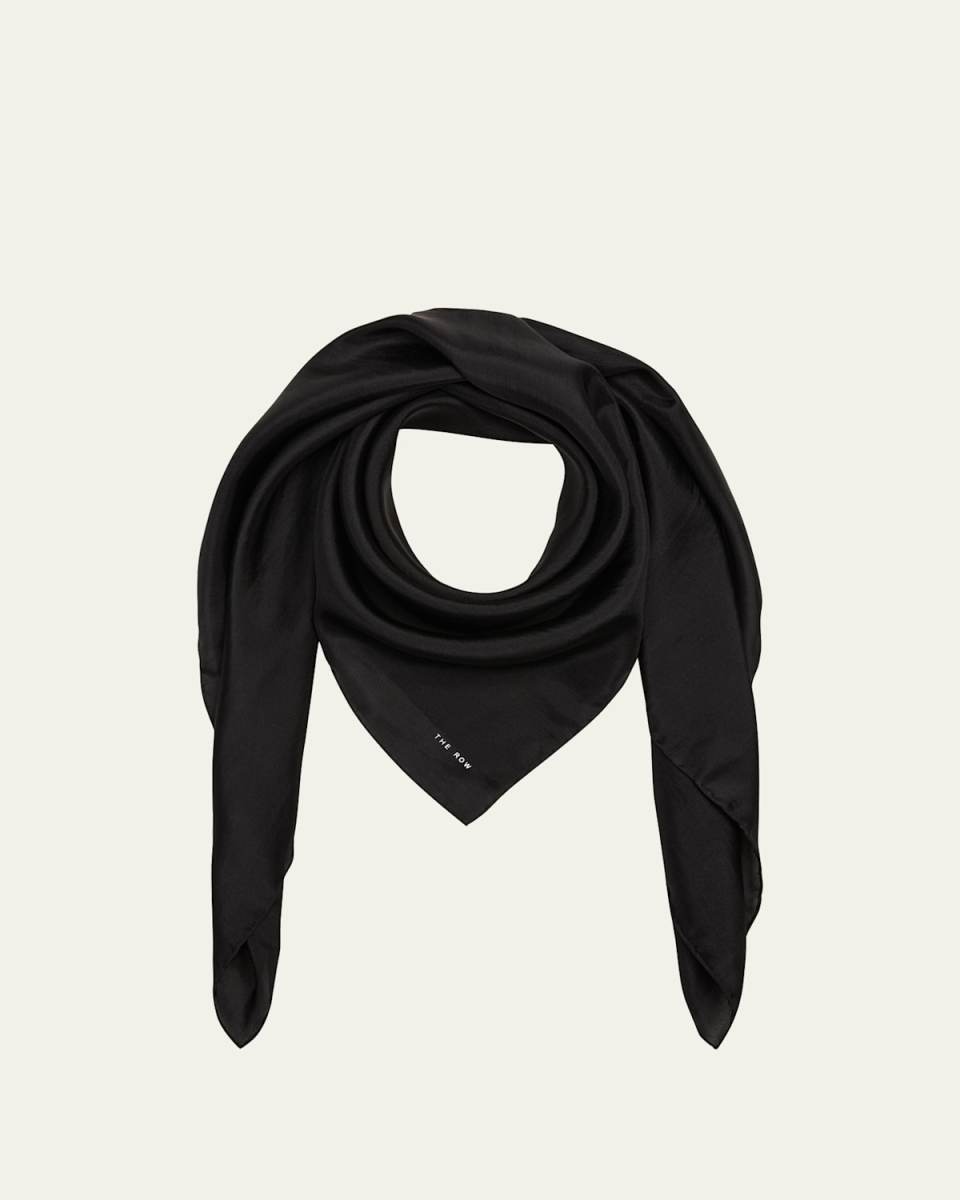 Margault Logo-Print Silk Scarf
